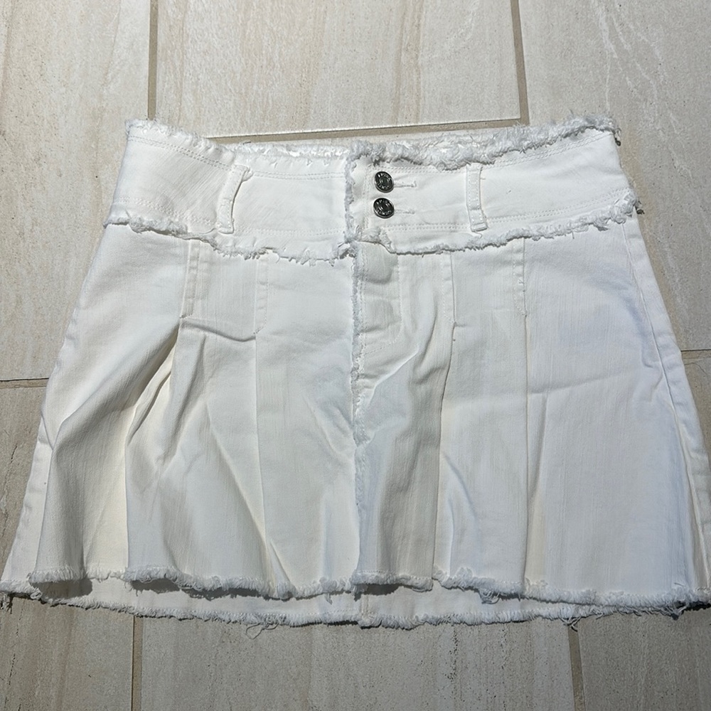White Denim Skirt Soze Large
